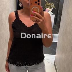 Top crochet negro Koralline - Imagen 2