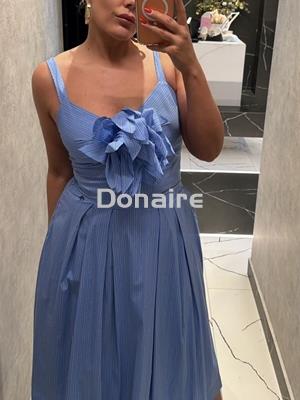 Top crop rayas azul Dixie - Imagen 2