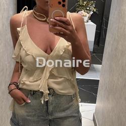 Top gasa beige Open - Imagen 2