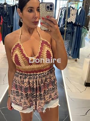 Top halter combinado crochet Nüd- NKN - Imagen 1