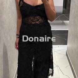 Top largo crochet negro Koralline - Imagen 1