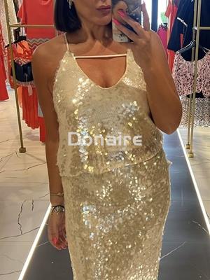 Top lentejuelas tirantes OPEN - Imagen 1