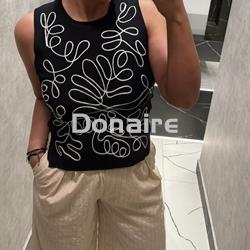 Top negro punto bordado NKN - Imagen 2