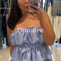 Top palabra de honor azul cielo Koralline - Imagen 2