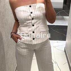 Top palabra de honor blanco raya diplomática Phard - Imagen 1