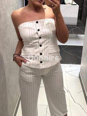 Top palabra de honor blanco raya diplomática Phard - Imagen 1