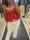 Top peplum rojo L’CECCI - Imagen 1