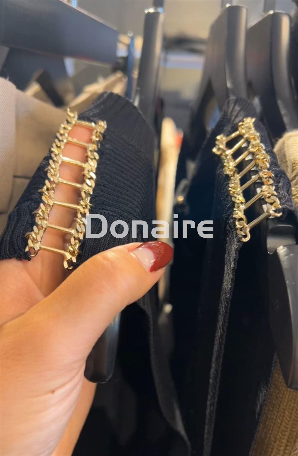 Top punto de canalé y detalles dorados en hombro Goa Goa - Imagen 4