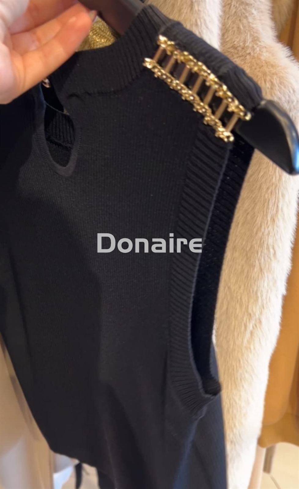 Top punto de canalé y detalles dorados en hombro Goa Goa - Imagen 5