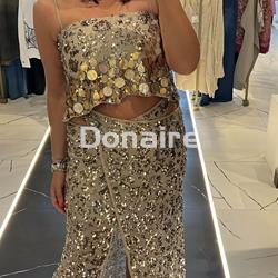 Top red y lentejuelas OPEN - Imagen 1