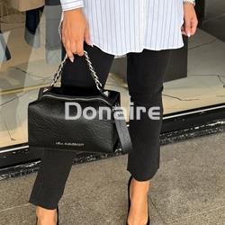 Vaquero negro flare crop strass Phard - Imagen 1