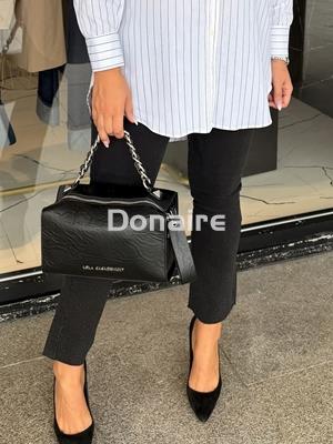 Vaquero negro flare crop strass Phard - Imagen 1