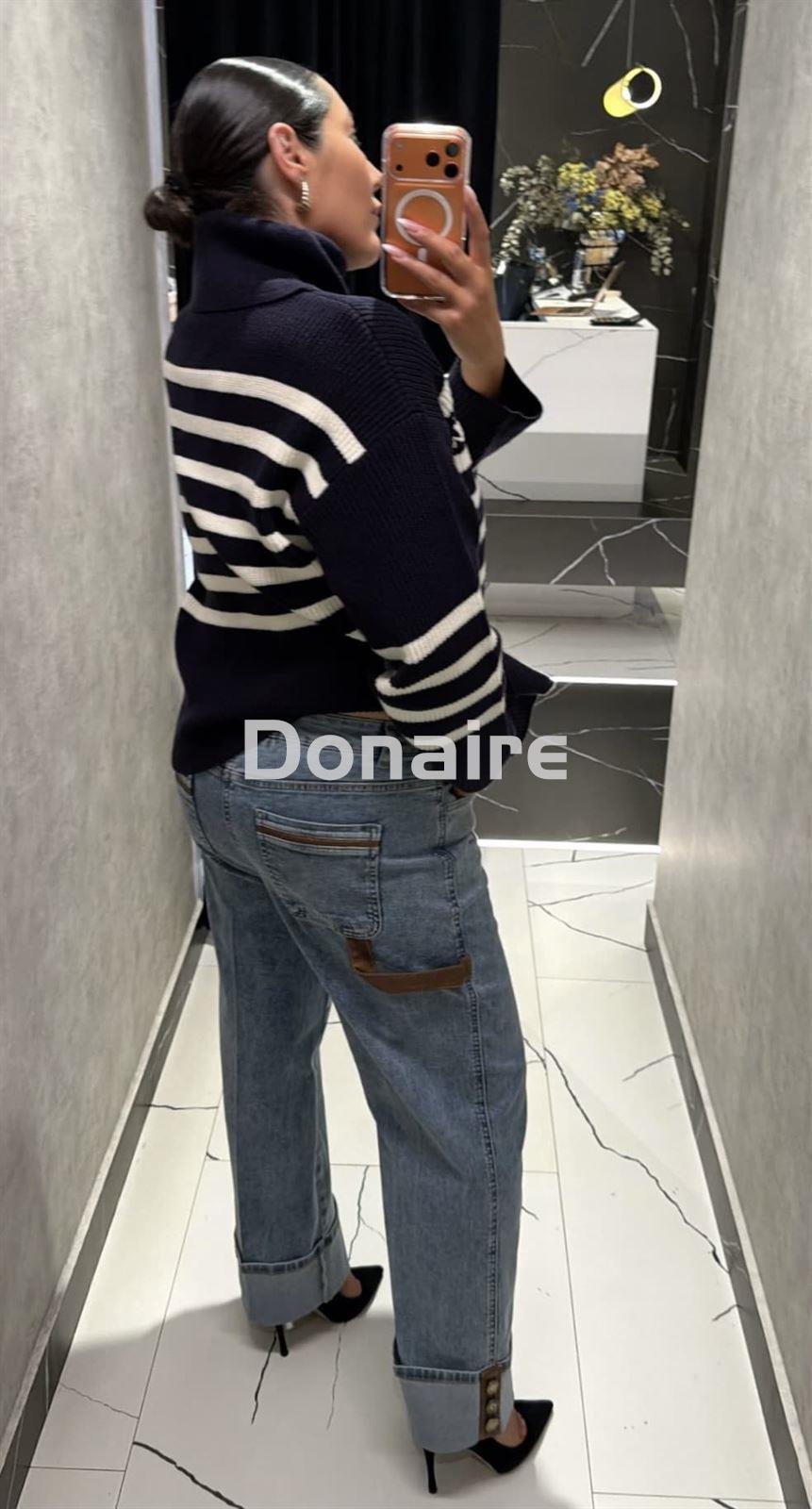 Vaquero pata ancha bajo doble Lola Casademunt - Imagen 2