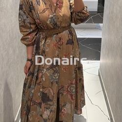 Vesido largo cuello mao y cinturón Dixie - Imagen 2