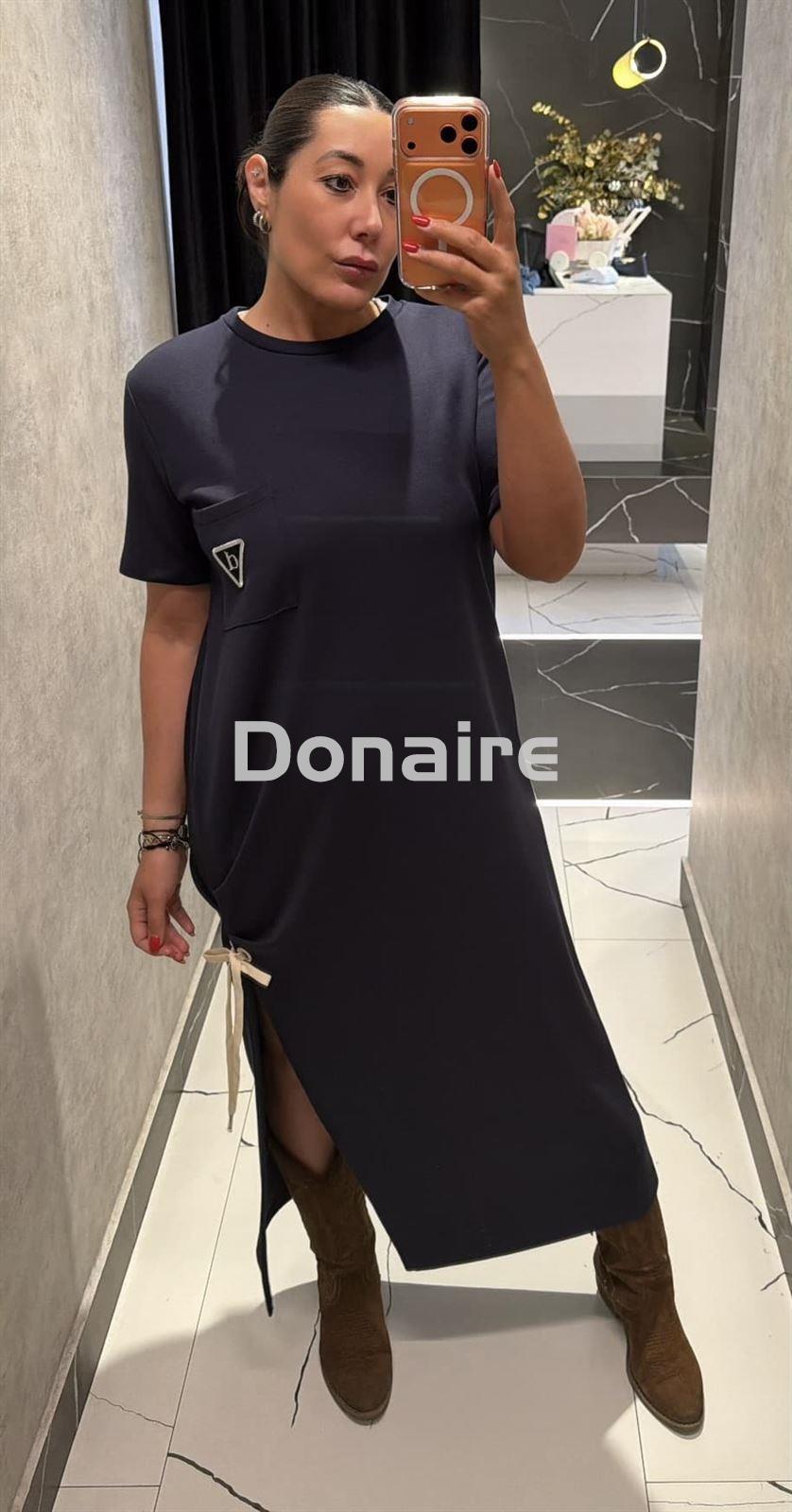 Vestido algodón azul marino DIXIE - Imagen 2