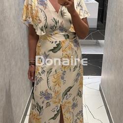 Vestido amarillo print floral Lez a Lez - Imagen 1