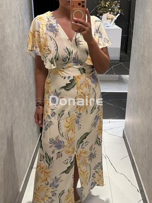 Vestido amarillo print floral Lez a Lez - Imagen 1