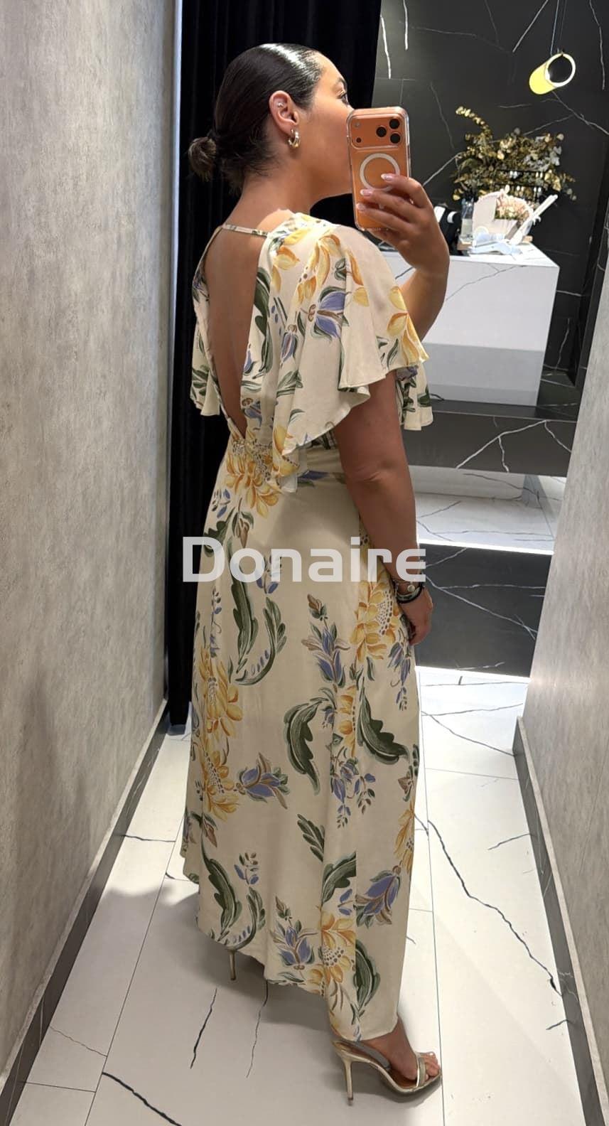 Vestido amarillo print floral Lez a Lez - Imagen 2