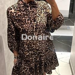 Vestido animal print con lazada Dixie - Imagen 1