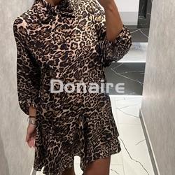 Vestido animal print con lazada Dixie - Imagen 2