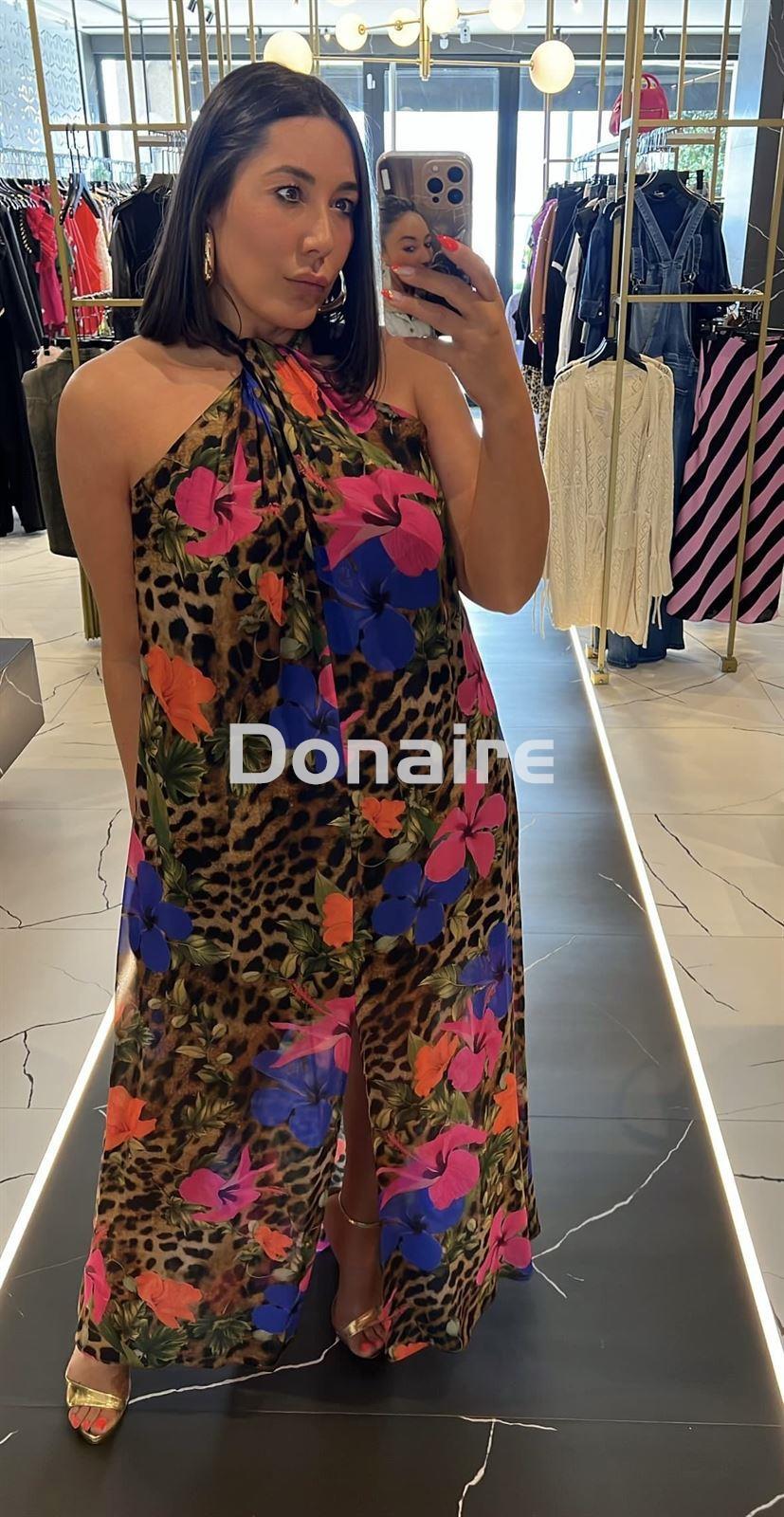 Vestido animal print escote halter Maite - Imagen 2