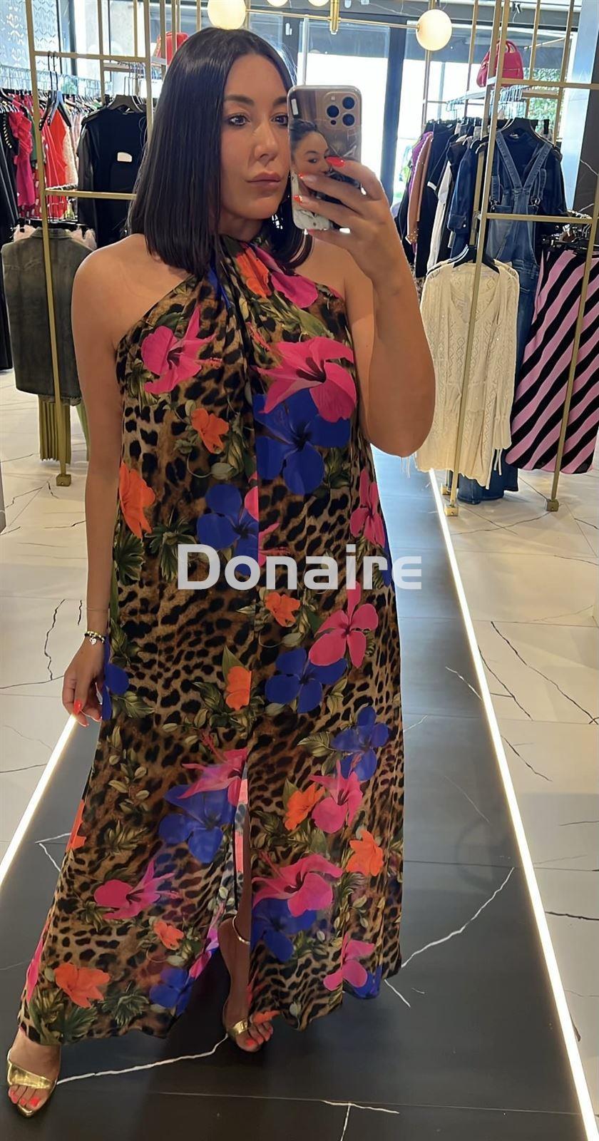 Vestido animal print escote halter Maite - Imagen 3