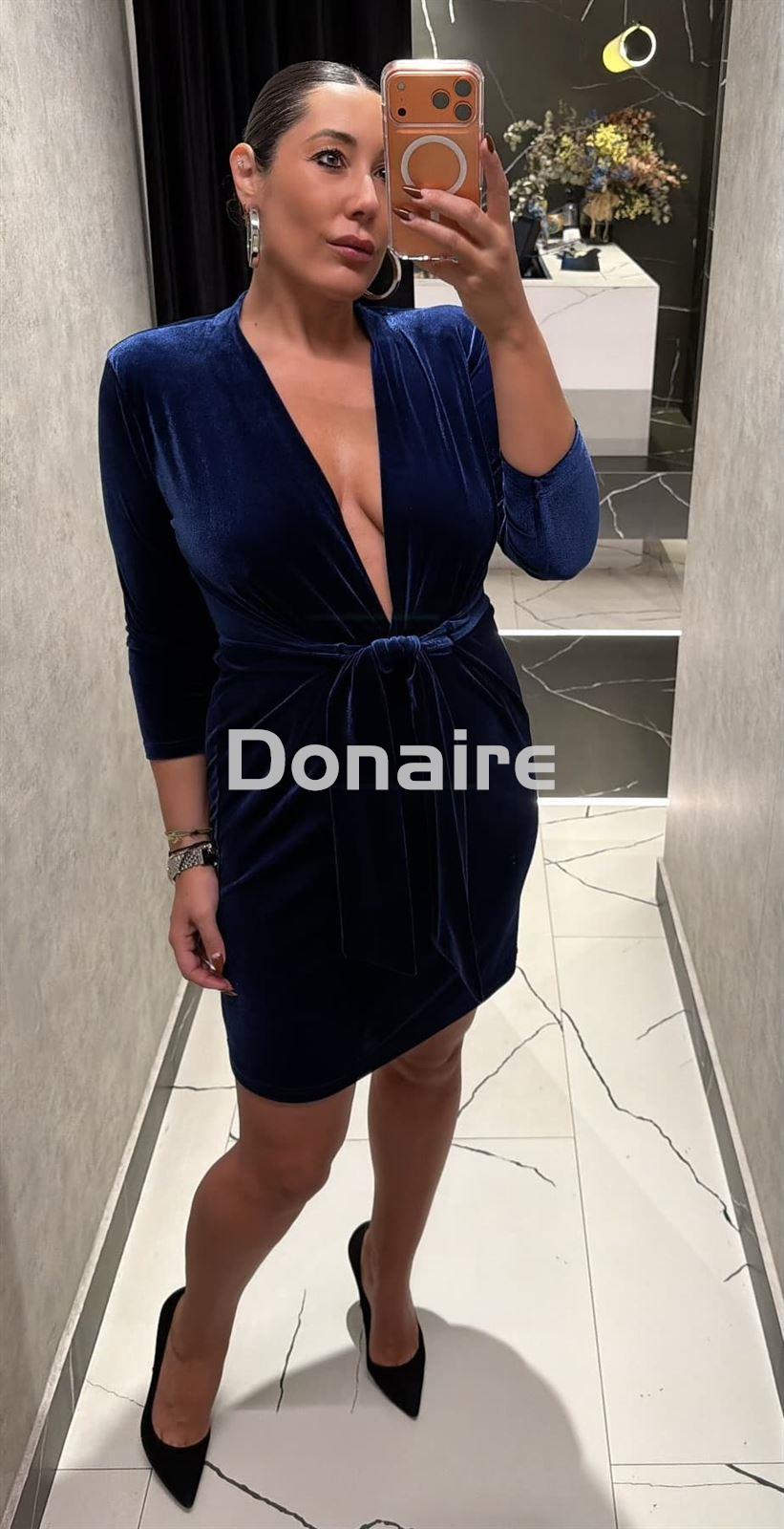 Vestido azul terciopelo Koralline - Imagen 1