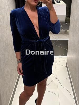 Vestido azul terciopelo Koralline - Imagen 1