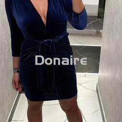 Vestido azul terciopelo Koralline - Imagen 2