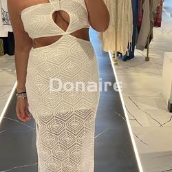 Vestido blanco crochet cut out L’CECCI - Imagen 1