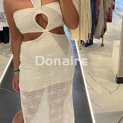 Vestido blanco crochet cut out L’CECCI - Imagen 2