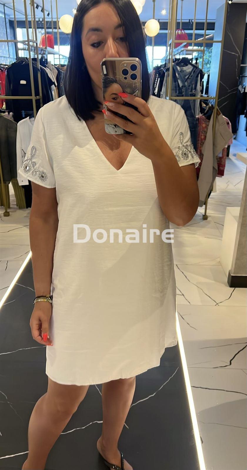 Vestido blanco manga corta Lez a Lez - Imagen 2
