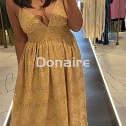 Vestido camel tejido relieve Goa Goa - Imagen 1