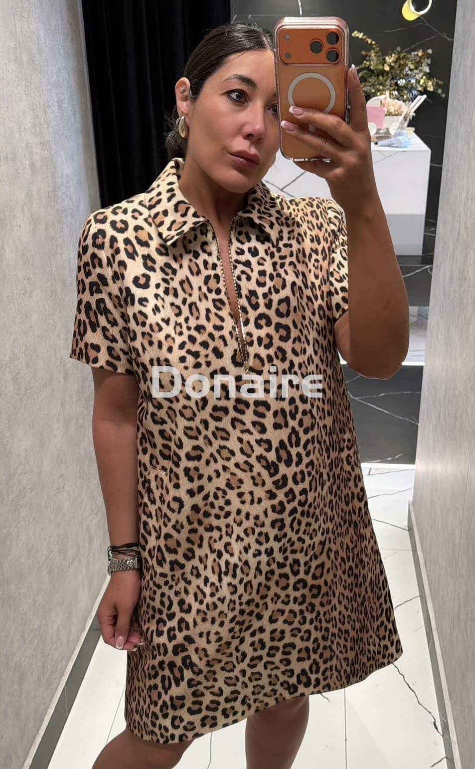 Vestido camisero animal print Lola Casademunt - Imagen 1