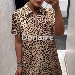 Vestido camisero animal print Lola Casademunt - Imagen 1