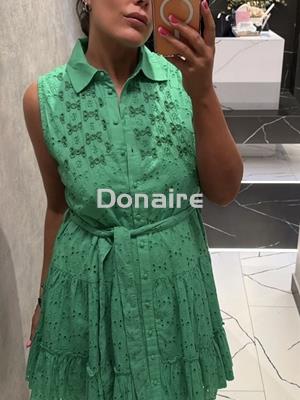 Vestido camisero bordado suizo Lola Casademunt - Imagen 2