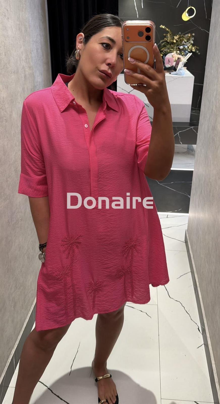 Vestido camisero fucsia Lola Casademunt - Imagen 2