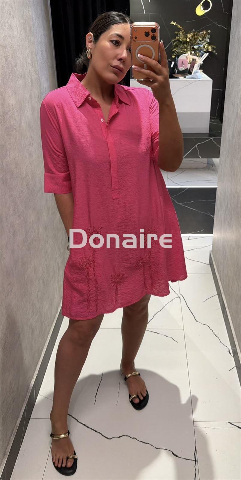 Vestido camisero fucsia Lola Casademunt - Imagen 3