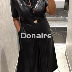 Vestido camisero midi efecto piel Lola Casademunt - Imagen 1