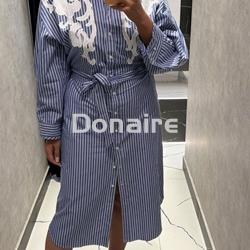 Vestido camisero rayas BSB - Imagen 1