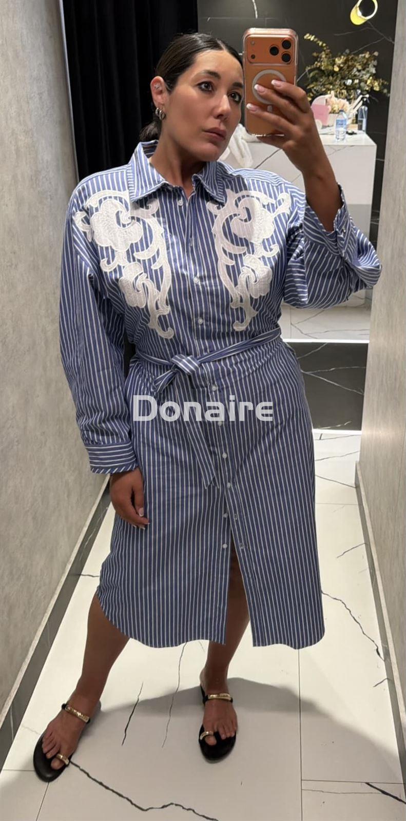 Vestido camisero rayas BSB - Imagen 3