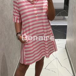 Vestido camisero rayas rosa y blanco Lola Casademunt - Imagen 1