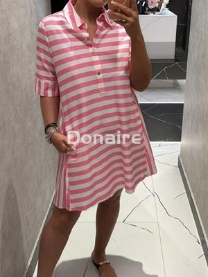 Vestido camisero rayas rosa y blanco Lola Casademunt - Imagen 1
