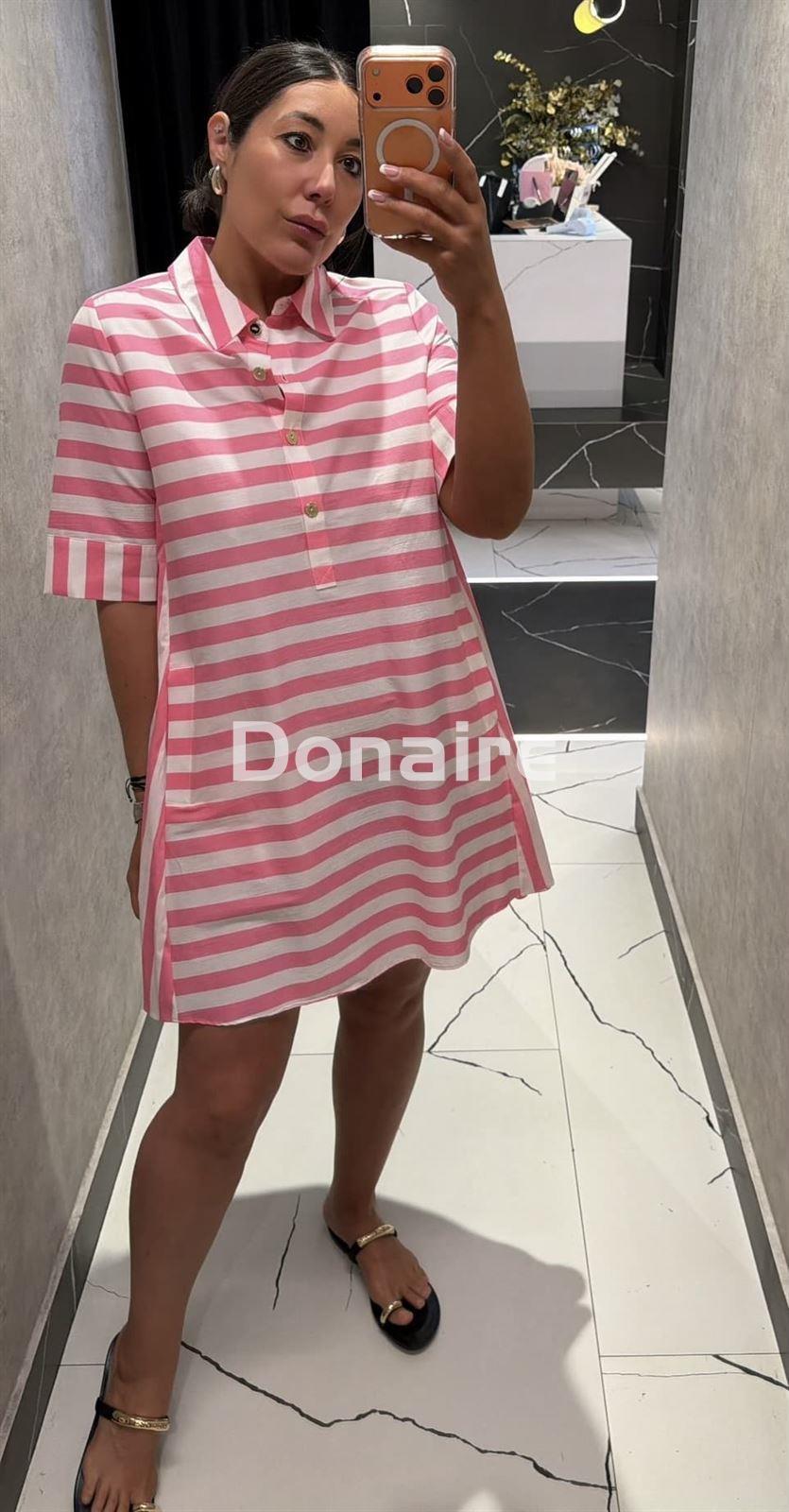 Vestido camisero rayas rosa y blanco Lola Casademunt - Imagen 3