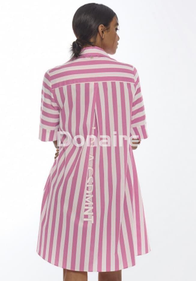 Vestido camisero rayas rosa y blanco Lola Casademunt - Imagen 4