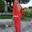 Vestido capa largo rojo Maite - Imagen 1
