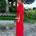 Vestido capa largo rojo Maite - Imagen 2