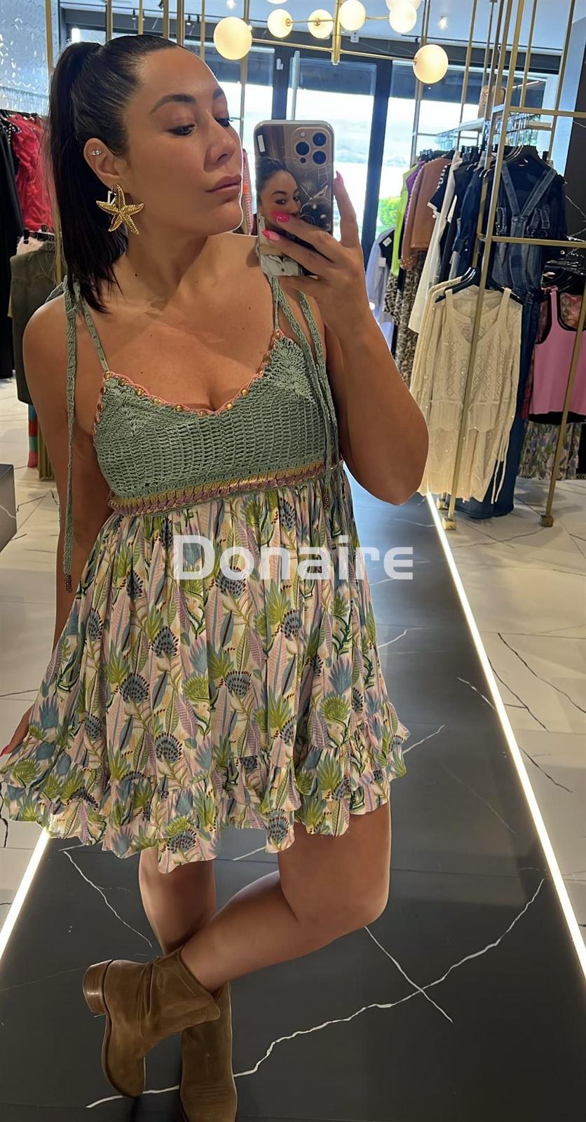 Vestido combinado crochet NKN - Imagen 1