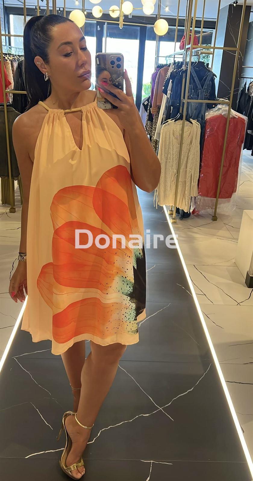 Vestido corto print flor Lez a Lez - Imagen 1