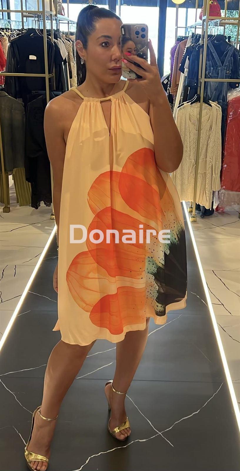Vestido corto print flor Lez a Lez - Imagen 2